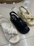 Spring Chic Cross Strap Buckle Sandals